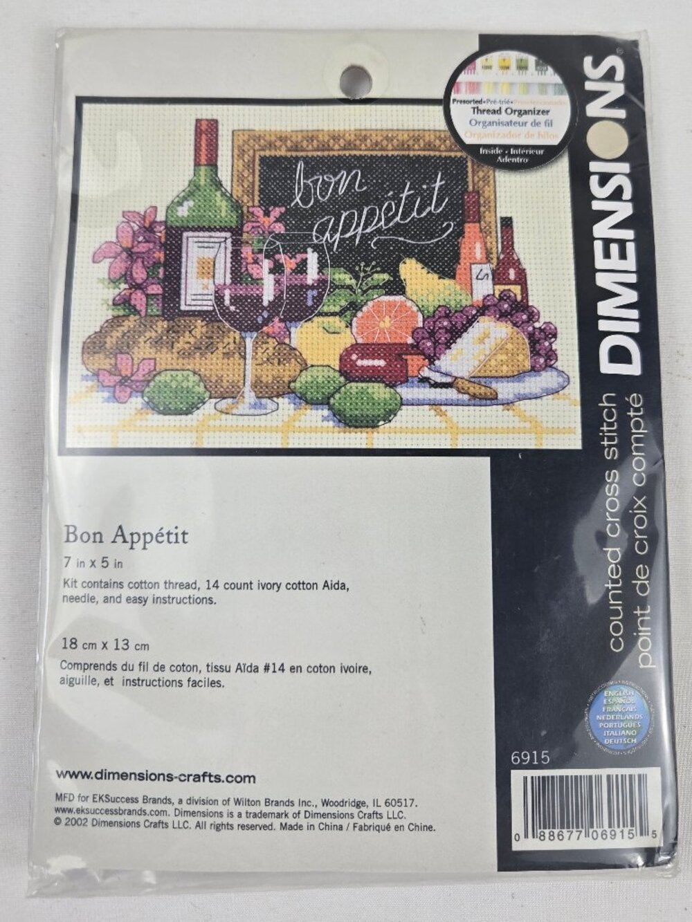 Dimensions #6914 “Bon Appetit” Counted Cross Stitch Kit NWT Arts and Crafts Gift